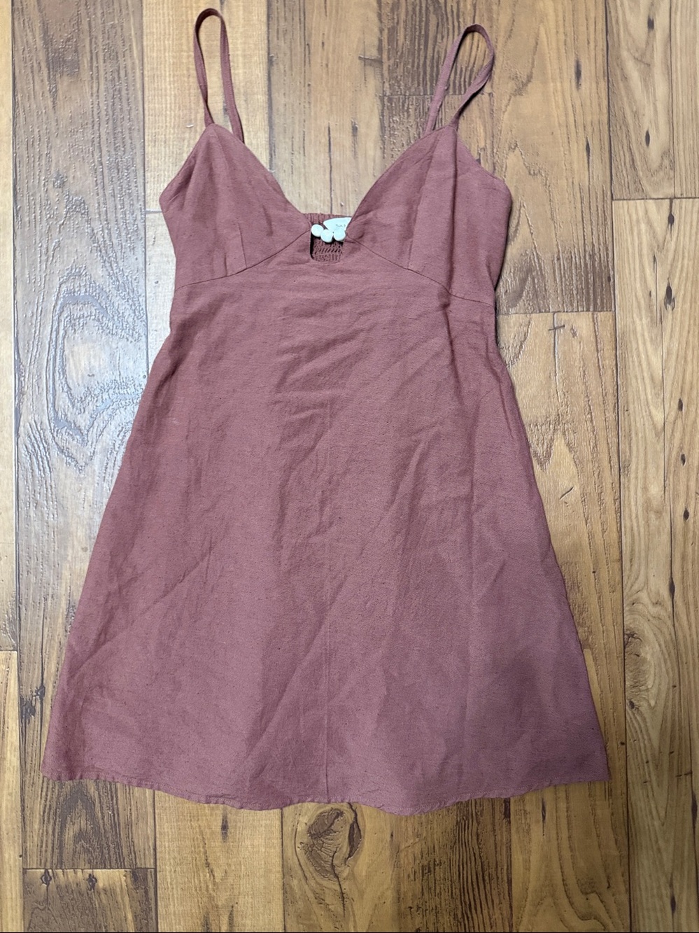 Sim & Sam Linen Blend Babydoll Dress SZ S NWT